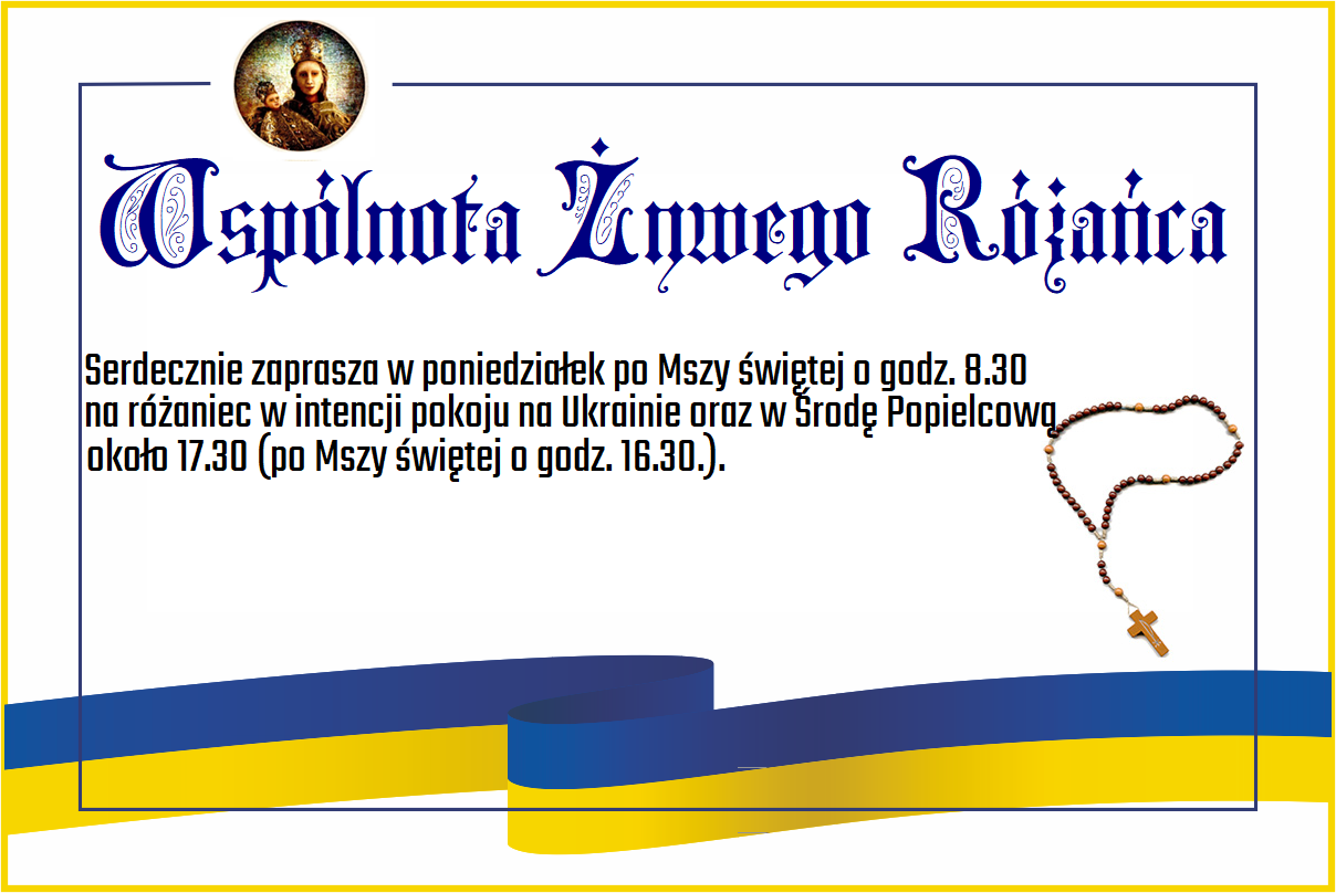 You are currently viewing Żywy Różaniec solidarnie z Ukrainą – Zapraszamy na wspólny różaniec w intecjii pokoju.!