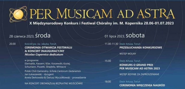 You are currently viewing X Międzynarodowy Konkurs i Festiwal Chóralny im. M. Kopernika