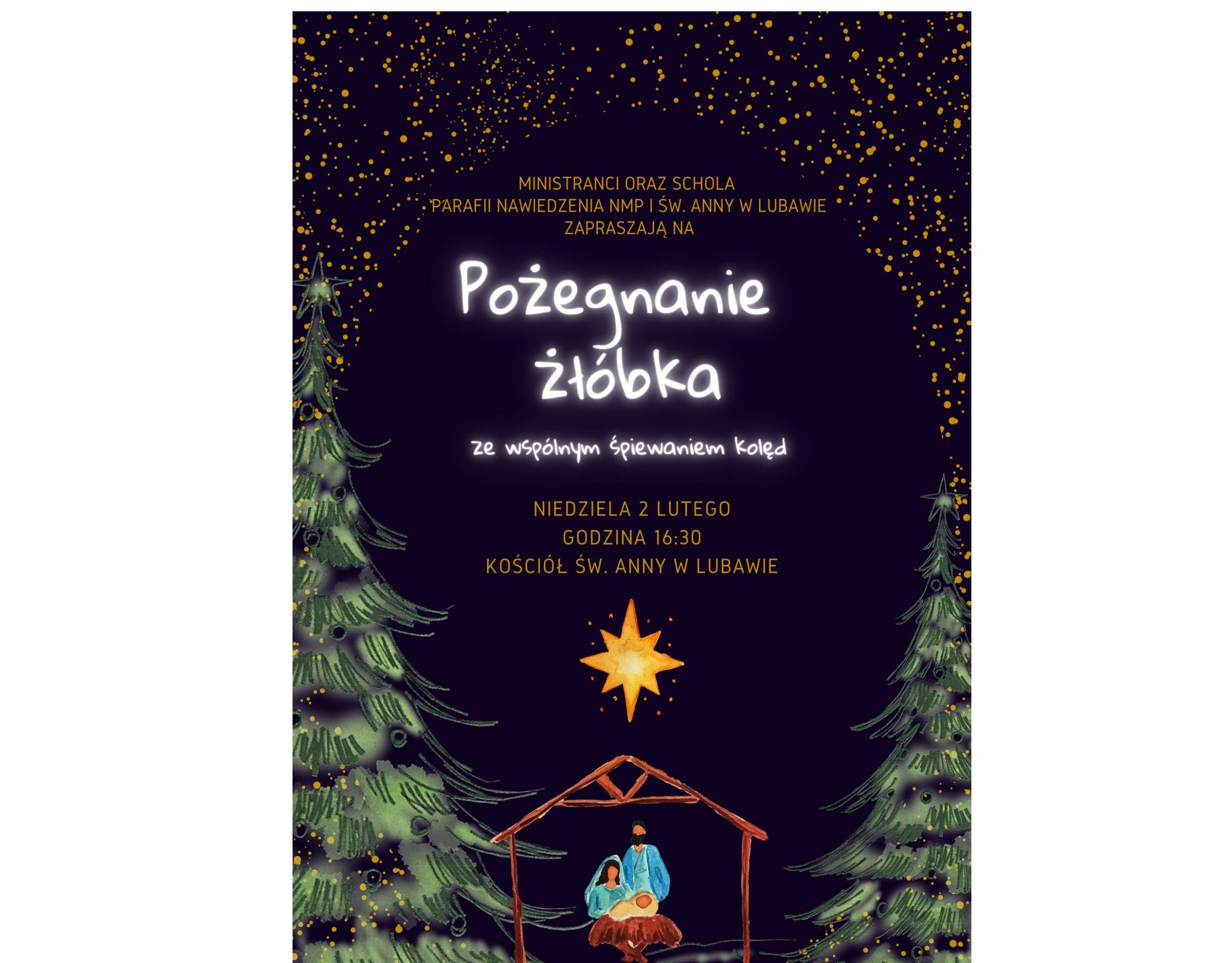You are currently viewing Pożegnanie Żłóbka – Wspólne Kolędowanie w Kościele św. Anny w Lubawie